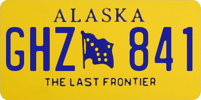 AK license plate GHZ841