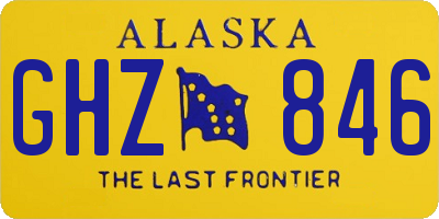 AK license plate GHZ846