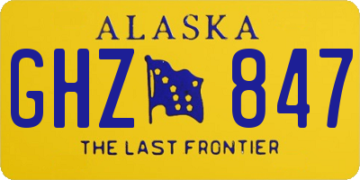AK license plate GHZ847