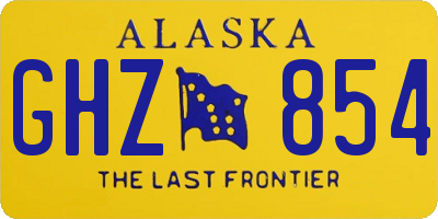 AK license plate GHZ854
