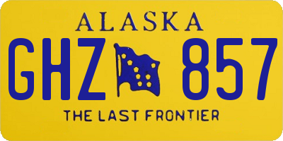 AK license plate GHZ857