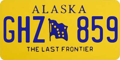AK license plate GHZ859