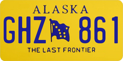 AK license plate GHZ861
