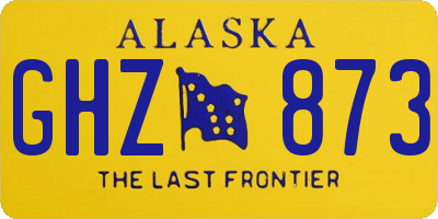 AK license plate GHZ873