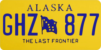 AK license plate GHZ877