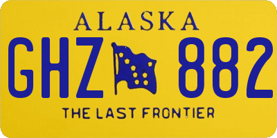AK license plate GHZ882