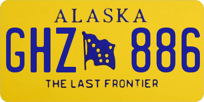 AK license plate GHZ886