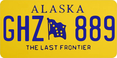 AK license plate GHZ889