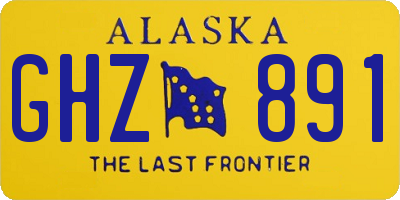 AK license plate GHZ891