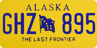 AK license plate GHZ895