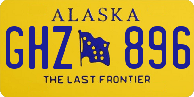 AK license plate GHZ896