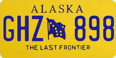 AK license plate GHZ898