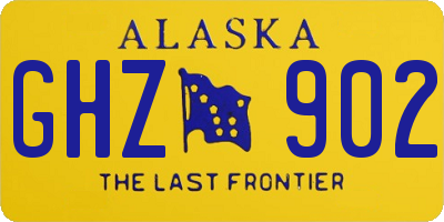 AK license plate GHZ902