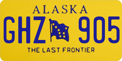 AK license plate GHZ905
