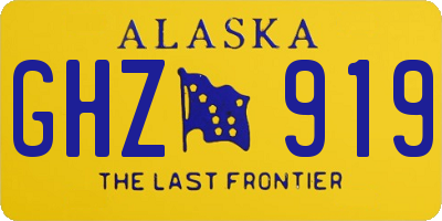 AK license plate GHZ919