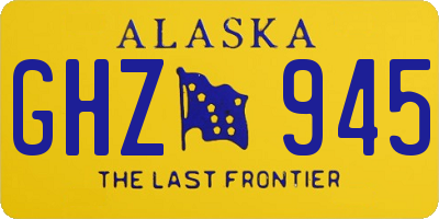 AK license plate GHZ945