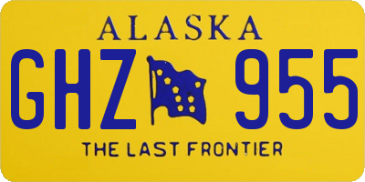 AK license plate GHZ955