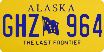 AK license plate GHZ964