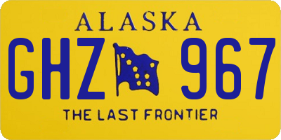 AK license plate GHZ967