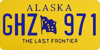 AK license plate GHZ971