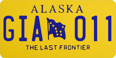 AK license plate GIA011