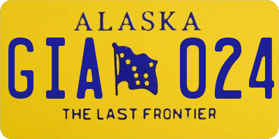 AK license plate GIA024