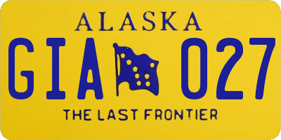 AK license plate GIA027