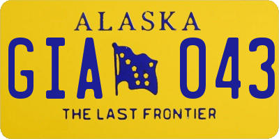 AK license plate GIA043