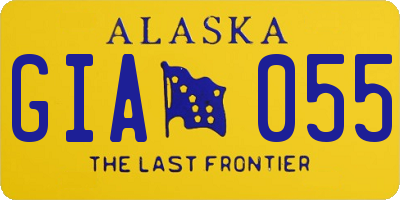AK license plate GIA055