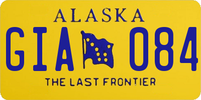 AK license plate GIA084