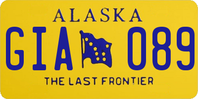 AK license plate GIA089