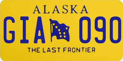 AK license plate GIA090