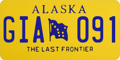 AK license plate GIA091