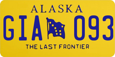 AK license plate GIA093