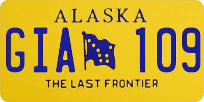 AK license plate GIA109