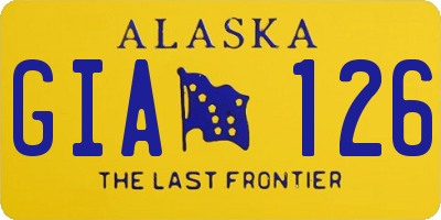 AK license plate GIA126