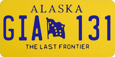 AK license plate GIA131