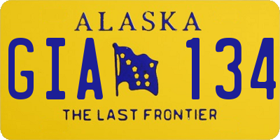 AK license plate GIA134