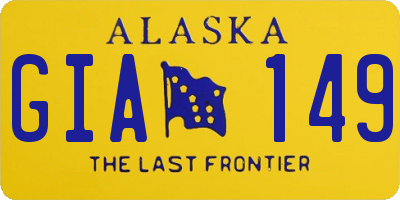 AK license plate GIA149