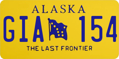 AK license plate GIA154