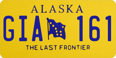 AK license plate GIA161