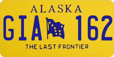 AK license plate GIA162