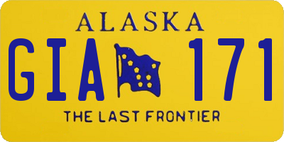 AK license plate GIA171