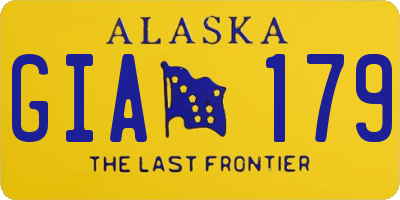 AK license plate GIA179