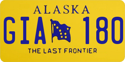 AK license plate GIA180