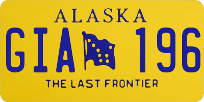 AK license plate GIA196