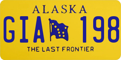 AK license plate GIA198