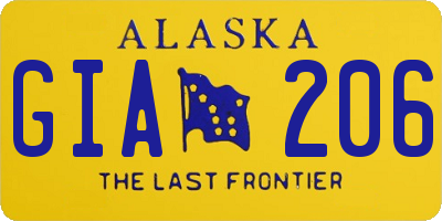 AK license plate GIA206