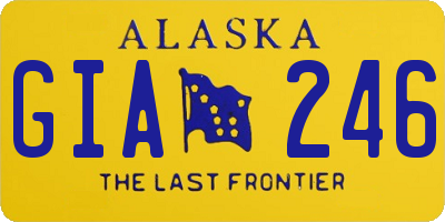 AK license plate GIA246