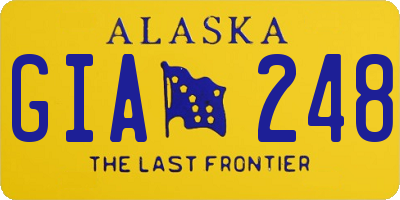 AK license plate GIA248